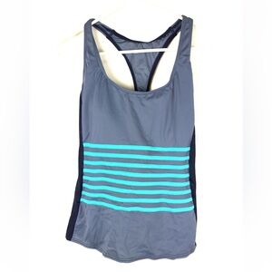 DKNY Women’s Tankini Top Blue Size Medium